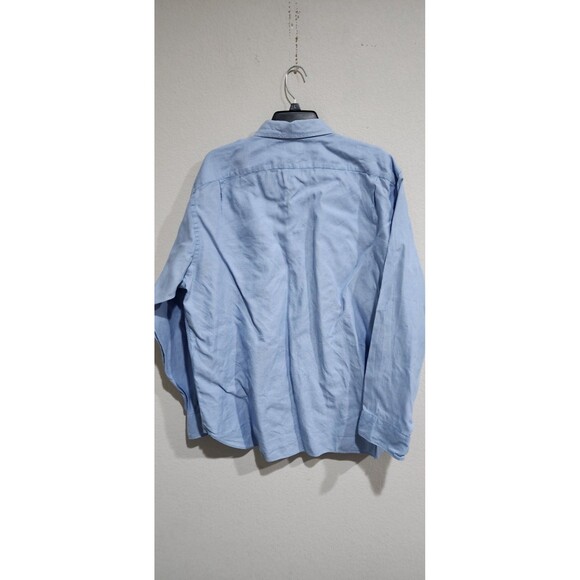 J CREW MEN'S XLARGE SKY BLUE/WHITE  LONG SLEEVE SHIRT 100% COTTON - Picture 3 of 14